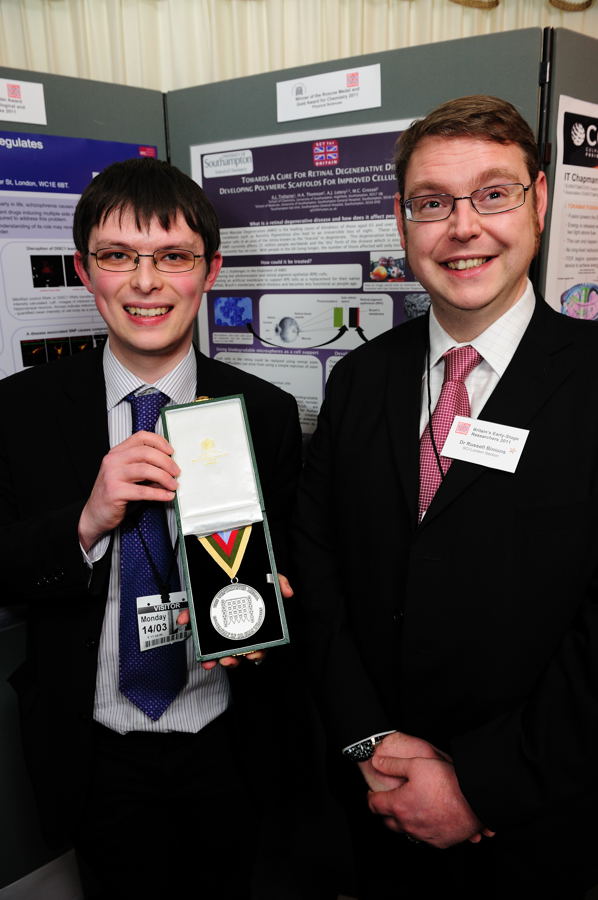 Dr Binions and Westminster medal winner Andrew Treharne